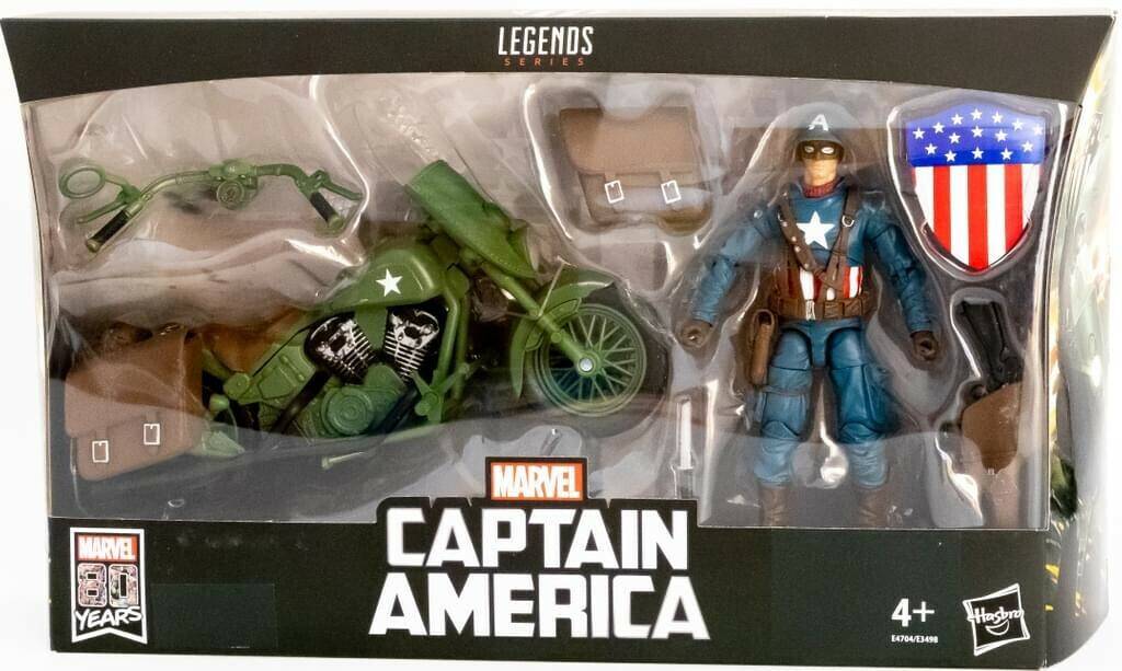 Sammelfiguren Hasbro Captain America mit Motorrad (E4704)